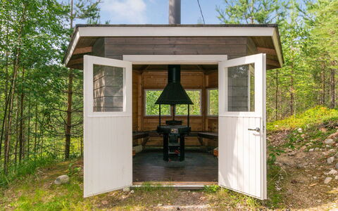Hot Pool Cottage Ainu: Villetta, Casa, Casa, Edifici Giardino, Raccordo, Log Cabin, Agriturismo, Estate, Capannone, Cortile