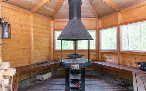 Hot Pool Cottage Ainu: Villetta, Casa, Casa, Edifici Giardino, Raccordo, Log Cabin, Agriturismo, Estate, Capannone, Cortile