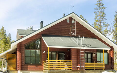 Sointuilevi J 38: Legna, Villetta, Log Cabin, Foresta, Capannone, Edifici Giardino, Larice, Woodland, Color Legno