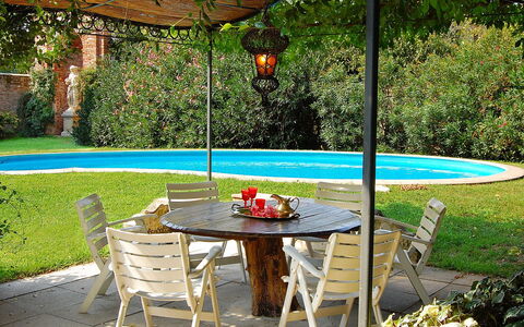 Barchessa Palladio: Mobilia, Mobili Da Esterno, Tavolo, Sedia, Tavolo Esterno, Giardino, Backyard, Shade, Terrazza, Cortile
