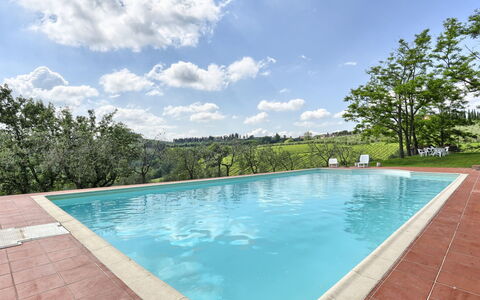 Barberino Valdelsa 155: Piscina, Proprietà, Paesaggio Naturale, Immobiliare, Tempo Libero, Cielo, Vacanza, Estate, Casa, Costruzione